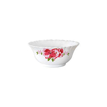 Load image into Gallery viewer, Larah by Borosil Rose Red Silk Series Opalware Dinner Set, 35 Pieces, White - Home Decor Lo
