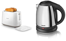 Load image into Gallery viewer, Philips Daily Collection HD2582/00 830-Watt 2-Slice Pop-up Toaster (White) &amp; HD9303/02 1.2-Litre Electric Kettle (Multicolour) Combo - Home Decor Lo