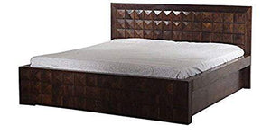 JS Home Decor Sheesham Wood Queen Size Bed with Storage Box for Bedroom | Dark Brown Finish - Home Decor Lo
