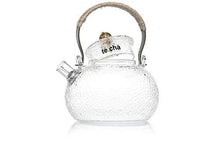 Load image into Gallery viewer, Te.Cha Tea Pot Cum Glass Kettle with Tea Infuser | Borosilicate Glass Carafe | Microwave &amp; Stove Safe | Replacement Guarantee - Home Decor Lo