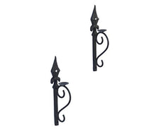 Load image into Gallery viewer, Metal Roots Wall Mounted Votive Candle Holder Bow Design Black Metal Art Scone Stand with Free 2 Candles - Home Decor Lo