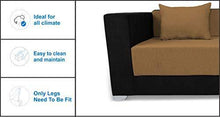 Load image into Gallery viewer, Adorn India Almond Three Seater Sofa Cum Bed (Black and Camel) - Home Decor Lo