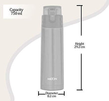 Load image into Gallery viewer, Milton Atlantis 900 Thermosteel Hot and Cold Water Bottle, 750 ml, Silver - Home Decor Lo