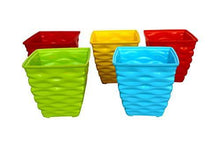 Load image into Gallery viewer, GARDENS NEED 110003 Plastic Diamond Pot Set (Multi-coloured, 5-Pieces) - Home Decor Lo