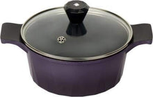 Load image into Gallery viewer, Chefline Kitchenware orean Made Ceramic Coated 20 cm Cook & Serve Casserole 1.5 Liter Nonstick Casserole with Glass Lid, Purple 20 cm - Home Decor Lo