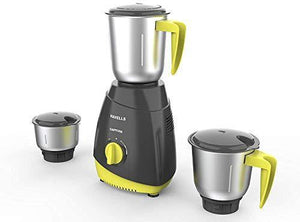 Havells CAPTURE 500 Watt Mixer Grinder with 3 Stainless Steel Jar (Grey & Green) with 5 year Motor warranty - Home Decor Lo
