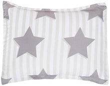Load image into Gallery viewer, AmazonBasics Easy-Wash Microfiber Kid's Bed-in-a-Bag Bedding Set - Full / Queen, Grey Stars - Home Decor Lo