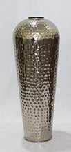 Load image into Gallery viewer, Home Artisan- Large Funnel Shaped Hammered Floor Vase (Nickel Plated) for Living Room (24 inches Height) - Home Decor Lo