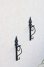 Load image into Gallery viewer, Metal Roots Wall Mounted Votive Candle Holder Bow Design Black Metal Art Scone Stand with Free 2 Candles - Home Decor Lo