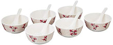 Load image into Gallery viewer, Amazon Brand - Solimo Classico Set of 6 Melamine soup bowls with spoons (11.5 cm) - Home Decor Lo
