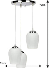 Load image into Gallery viewer, Royal Glass Hanging Fancy Pendant Ceiling Lamp (White) - Home Decor Lo
