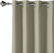 Load image into Gallery viewer, AmazonBasics Room - Darkening Blackout Curtain Set with Grommets - 245 GSM - 52" x 84", Taupe - Home Decor Lo