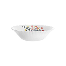 Load image into Gallery viewer, Larah by Borosil Red Bud Silk Series Opalware Dinner Set, 19 Pieces, White - Home Decor Lo