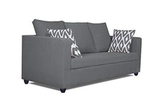 Load image into Gallery viewer, Adorn India Zink Straight Line 3 Seater Sofa (Grey) - Home Decor Lo