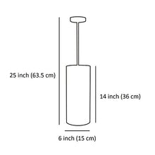 Load image into Gallery viewer, Craftter Plain Red Color Fabric Long Cylendrical Hanging Lamp. - Home Decor Lo