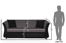 Load image into Gallery viewer, Adorn India Acura 3 Seater Sofa (Grey & Black) - Home Decor Lo