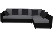 Load image into Gallery viewer, Adorn India Rio Decent L Shape 5 Seater coner Sofa Set (Right Side Handle) (Grey & Black) - Home Decor Lo