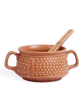 Load image into Gallery viewer, VarEesha Ceramic Brown Microwave Safe Soup Bowls with Spoons Set - Home Decor Lo