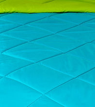 Load image into Gallery viewer, Amazon Brand - Solimo Microfiber Reversible Comforter, Double (Aqua Blue & Olive Green, 200 GSM) - Home Decor Lo