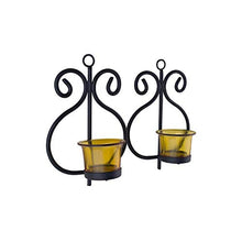 Load image into Gallery viewer, Yellow Glass Cup Tealight Candle Holder
