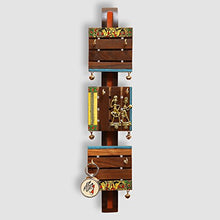 Load image into Gallery viewer, ExclusiveLane Brass, Wood and Colour Madhubani Handpainted Sheesham Wood Home Decorative Keychain Holder Key Hangers Key Stand & Wooden Hanging Key Holder for Wall (Natural Dark Brown) (EL-012-059) - Home Decor Lo