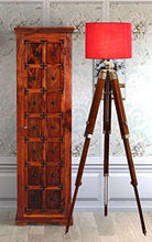 Load image into Gallery viewer, Beverly studio 12" Red Drum Wooden 3 fold Tripod Floor lamp - Home Decor Lo