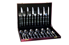 Load image into Gallery viewer, ULTIMA Handicrafts Cutlery Set for Dining/Cutlery Spoon Set of 24 Piece with Wooden Gift Box - Home Decor Lo