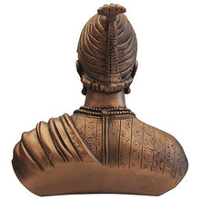 Load image into Gallery viewer, Sudha Gift &amp; Toys Point Shivaji Maharaj Statue - Copper (Height 29cm) - Home Decor Lo