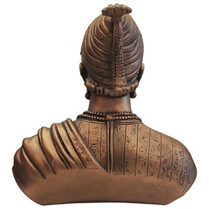 Sudha Gift & Toys Point Shivaji Maharaj Statue - Copper (Height 29cm) - Home Decor Lo