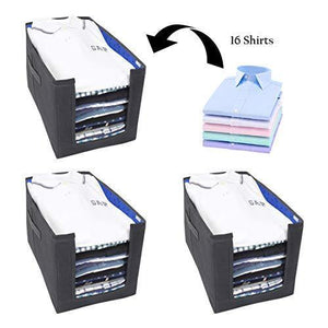 PrettyKrafts Shirt Stacker Organizer (Blue) - Set of 2 - Home Decor Lo