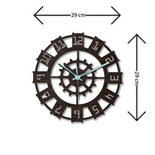 Load image into Gallery viewer, AERINA Wooden Clock, Wood Carving MDF Design Wall Clock, Perfect for Office, Classroom, Bedroom, Living Room, Restaurant,Hotel (clock 23) - Home Decor Lo