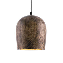 Load image into Gallery viewer, Homesake® Modern Bucket Shape Wooden Pendant Ceiling Light Fixture, Balcony, Dining, Home Kitchen Desk Dining Room, Rustic Hanging Light, E27 (Walnut) - Home Decor Lo