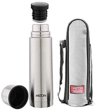 Load image into Gallery viewer, Milton Plain Lid 1000 Thermosteel 24 Hours Hot and Cold Water Bottle, 1000 ml, Silver - Home Decor Lo