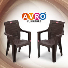 Load image into Gallery viewer, AVRO FURNITURE 7756 Plastic Chair | Set of 4 | Matt and Gloss Pattern | for Dining Room, Bedroom, Kitchen, Living Room | Bearing Capacity up to 150Kg | Strong & Sturdy Structure | 1 Year Guarantee - Home Decor Lo