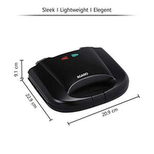 Load image into Gallery viewer, Agaro 33185 Elegant Sandwich Maker, 800 W with 4 Slice Non-Stick Fixed Plates (Black) - Home Decor Lo