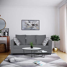 Load image into Gallery viewer, Adorn India Zink Straight Line 3 Seater Sofa (Grey) - Home Decor Lo