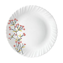 Load image into Gallery viewer, Larah by Borosil Red Bud Silk Series Opalware Dinner Set, 19 Pieces, White - Home Decor Lo
