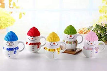Load image into Gallery viewer, Being Fly® - Ceramic Snowman Mug with Silicon Cap Mug 300 ML Christmas Mug 300 ml ( Multi Color ) - Home Decor Lo