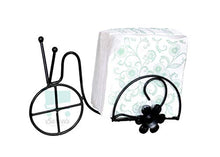 Load image into Gallery viewer, Barrels Rickshaw Shape Wrought Iron Paper Napkin Holder/Freestanding Tissue Dispenser for Kitchen Countertops, Dining, Picnic Table, Indoor & Outdoor - Home Decor Lo