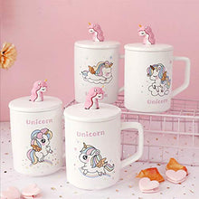 Load image into Gallery viewer, Zesta Cute 3D Ceramic Unicorn Coffee and Tea Cup/Mug with Lid and Spoon - Home Decor Lo