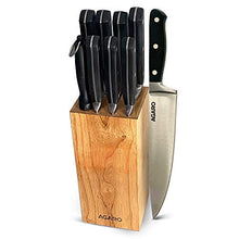 Load image into Gallery viewer, AGARO - 33407 Galaxy 9x1 Multiuse Stainless Steel Knife Set with Wooden Block (Steel) - Home Decor Lo