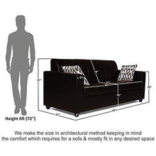 Load image into Gallery viewer, Adorn India Rio Highback Leatherette 3 Seater Sofa (Brown) - Home Decor Lo