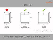 Load image into Gallery viewer, Ahmedabad Cotton Superior 160 TC Cotton Double Bedsheet with 2 Pillow Covers - Floral, Green - Home Decor Lo