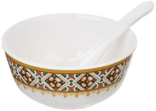 Load image into Gallery viewer, Amazon Brand - Solimo Majestico Set of 6 Melamine soup bowls with spoons (11.5 cm) - Home Decor Lo