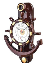 Load image into Gallery viewer, Click n Ship Plastic Pendulum Wall Clock (Brown) - Home Decor Lo