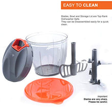 Load image into Gallery viewer, Artikel Chopper & Blender with Storage Lid | Chops Vegetables, Nuts & Fruits | Blends Flour | Egg Beater | Meat Mincer | Grey & Orange | Large - 900 ml - Home Decor Lo
