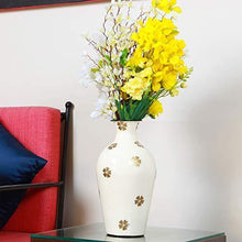 Load image into Gallery viewer, Alnico Decor Steel Flower Vase (Cream_12 X 6.5 Inch) - Home Decor Lo