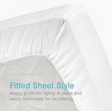 Load image into Gallery viewer, Sleep Matic waterproof 78"x 72"x10" cotton fitted king size mattress protector bed cover White with elastic strap - Home Decor Lo