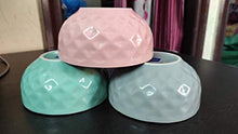 Load image into Gallery viewer, Separate Way Ceramic Soup/Dessert Bowl 400 Ml, 5.3 Inch Diameter Comes with Pink,Green,Light Gray Set of 3 - Home Decor Lo