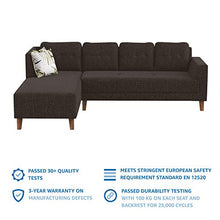 Load image into Gallery viewer, Amazon Brand - Solimo  Alen six Seater LHS L Shape Sofa Set (Brown) - Home Decor Lo